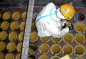 取り付けられた新規ろ布