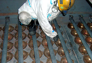 ろ布の間隔調整